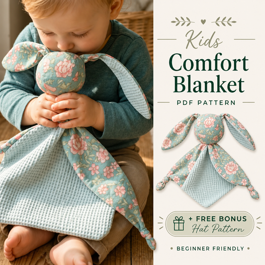 Cuddle Blanket Sewing Pattern, Beginner-Friendly PDF