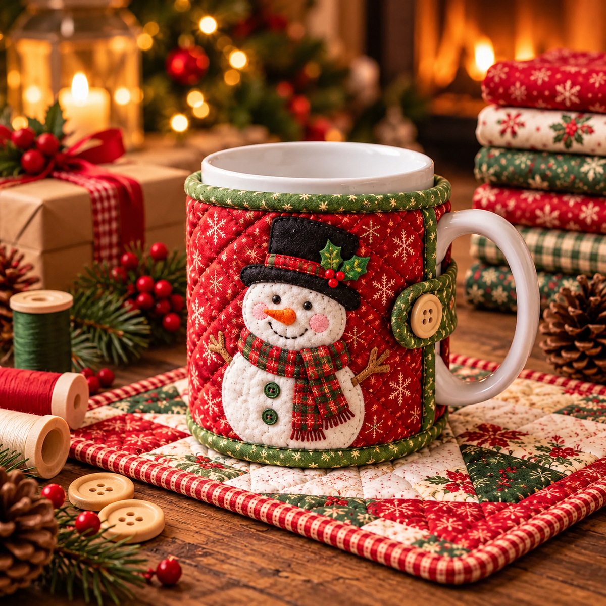 DIY Christmas Mug Cozy Sewing Kit ✨ 9 Festive Designs for Mugs