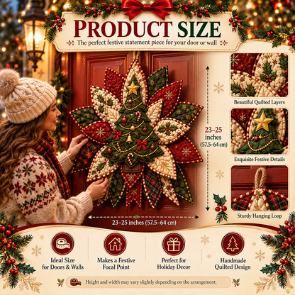 🎉 Holiday Celebration 100% OFF 🎄 – Festive Quilted Christmas Door Hanging DIY Sewing Kit