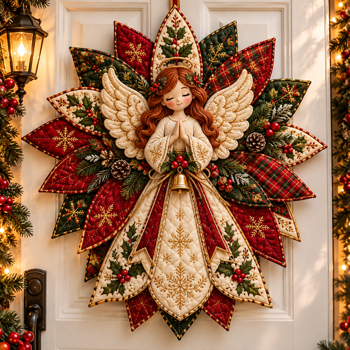 🎉 Holiday Celebration 100% OFF 🎄 – Festive Quilted Christmas Door Hanging DIY Sewing Kit