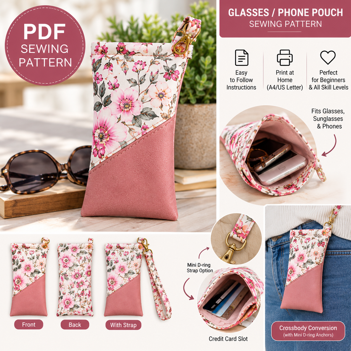 Handbag Sewing Pattern – Printable PDF
