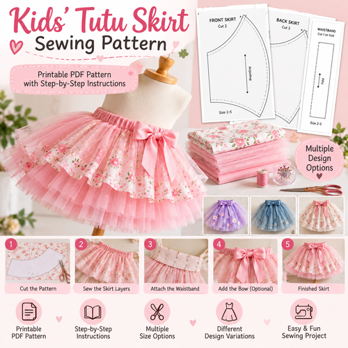 Kids' Tutu Skirt Sewing Pattern